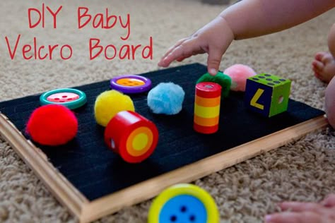 diy-velcro-baby-board                                                                                                                                                                                 More Diy Velcro Board, Velcro Activities, Velcro Board, Infant Sensory, Perlengkapan Bayi Diy, Diy Sensory, Infant Room, Infant Classroom, Baby Sensory Play