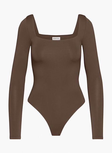 Bodysuit Aritzia, Aritzia Bodysuit, Christmas Haul, Square Neck Bodysuit, Bodysuit Fashion, Long Torso, Clothes Ideas, Body Suit, Long Sleeve Bodysuit