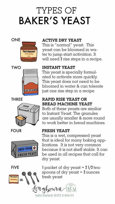 Baking Conversion Chart, Bakers Yeast, Baking Conversions, Cooking Substitutions, Cooking Measurements, Yeast Breads, Baking Substitutes, Yeast Bread, Bread Maker