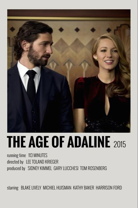 [alternative minimalist polaroid movie tv show poster] The Age Of Adeline, Age Of Adeline, The Age Of Adaline, Quote Movie, American Movies, Romcom Movies, Age Of Adaline, Movies To Watch Teenagers, Movie Hacks