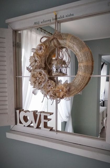 Styl Shabby Chic, Burlap Wreath, Burlap, Shabby Chic, Home Decor, Home Décor