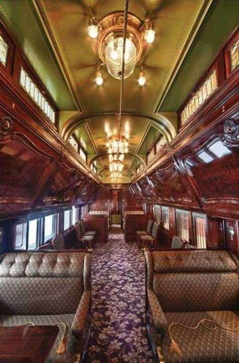 Restored Pullman Train Car, ca. 1900 Orient Express Train, Pullman Train, Pullman Car, Simplon Orient Express, Luxury Train, Formal Garden, Rail Car, Old Trains, Old Train