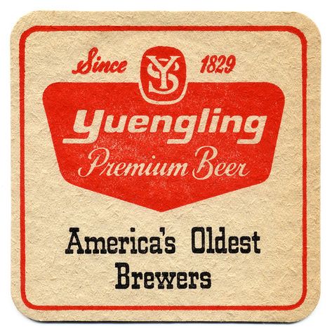 America's Oldest Brewers | Yuengling Premium Beer D. G. Yuen… | Flickr Classic Beer Labels, Yuengling Beer, Beer Tag, Vintage Beer Labels, Beer Graphic, Premium Beer, Bar Coasters, Beer Mats, Beer Logo