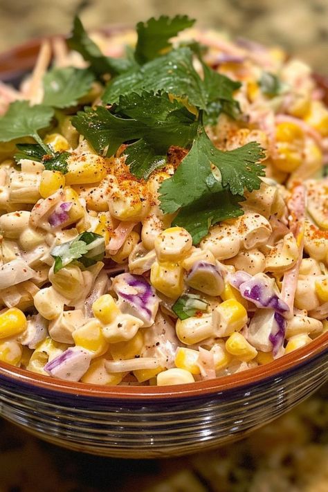 Mexican Street Corn Coleslaw is a vibrant and zesty twist on a classic side dish! 🌽🥗 Combining the flavors of Mexican street corn with crunchy coleslaw, this dish is packed with fresh veggies, tangy lime, and a hint of spice. Perfect for barbecues, picnics, or as a flavorful side to any meal, Mexican Street Corn Coleslaw is easy to make and bursting with bold, delicious flavors. 😋🌶️ #MexicanStreetCornColeslaw #FlavorfulSides #FreshFlavors #SummerSalads Street Corn Coleslaw, Corn Coleslaw, South American Food, Crunchy Coleslaw, Buttered Noodles Recipe, Corn In The Oven, Leftover Breakfast, Brunch Appetizers, Chicken Pie Recipe