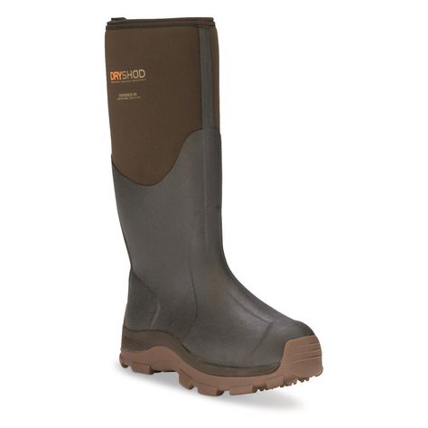 Guide Gear Men's Ankle Fit Insulated Rubber Boots, 1,600-gram - 292568, Rubber & Rain Boots at Sportsman's Guide Insulated Rubber Boots, Farm Boots, Working Farm, Pull On Boots, Rubber Boots, Boots Brown, Waterproof Boots, Hunter Boots, Natural Rubber