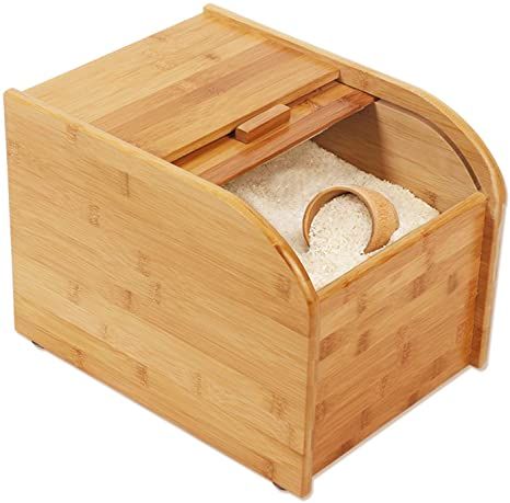 Rice Container Storage, Flour Storage, Bamboo Rice, Rice Container, Rice Storage, Cereal Storage, Cereal Containers, Kitchen Storage Boxes, Dry Food Storage