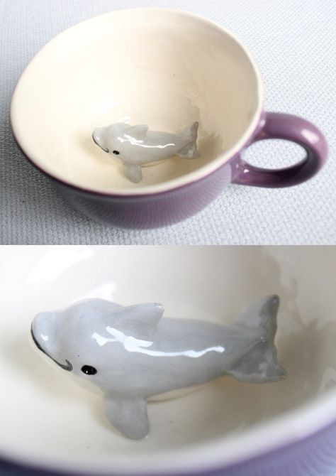 — Hidden Surprise Mugs Marie Claude Roch on Etsy Tea Infusers, Simple Projects, Practical Kitchen, Handmade Mug, Animal Mugs, Pottery Crafts, Creating Characters, Ceramics Pottery Art, Cute Clay