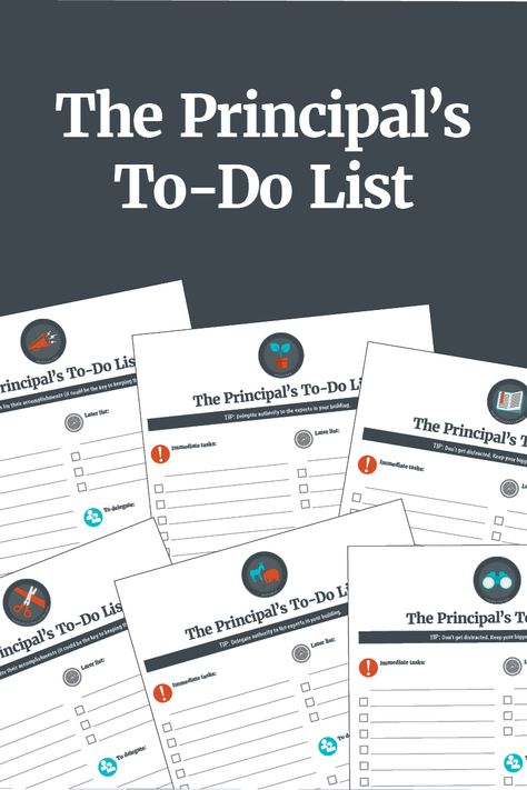 Need help getting organized? Click to download this easy and effective to-do list template, designed specifically for principals! Principal Organization, Principal Planner, School Leadership Principal, Admin Ideas, How To Use Planner, Principal Ideas, Elementary Principal, Summer Checklist, Leadership Inspiration