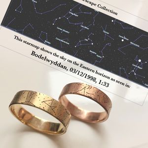 Custom Star Map Wedding Rings - engagement rings Cheap Wedding Bands, Weird Wedding, Unusual Wedding Rings, Best Wedding Rings, Map Wedding, Cheap Wedding Rings, 14k Gold Wedding Ring, Unusual Weddings, Matching Wedding Rings