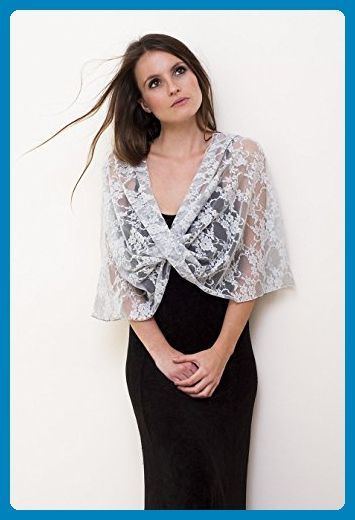 Diy Fashion Scarf, Lace Shrug, Frock Fashion, Lace Bolero, Dress With Shawl, Lace Wrap, Mob Dresses, Silver Lace, Wrap Shawl