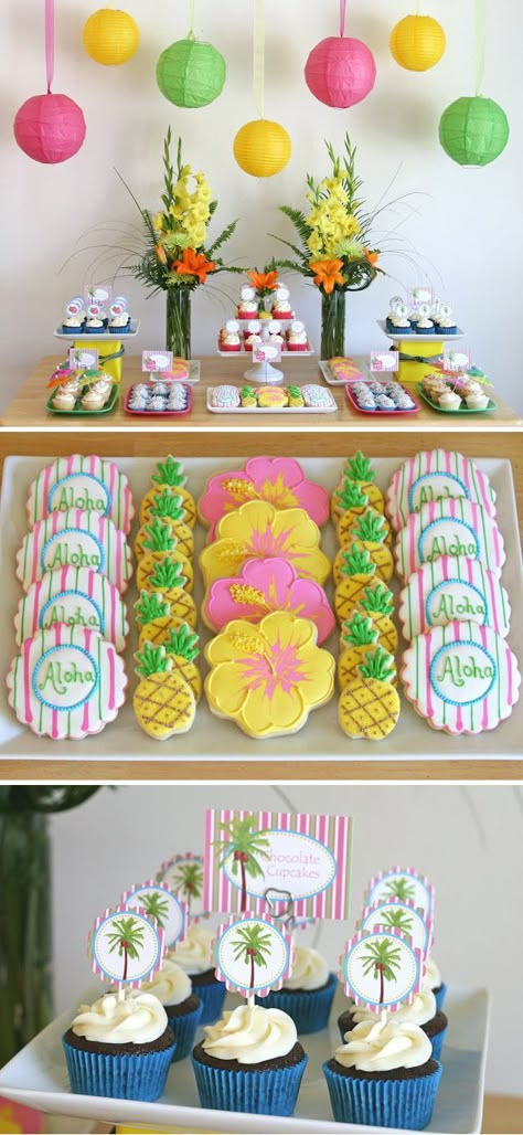 Hawaii Birthday Party, Hawaiian Party Theme, Luau Baby Showers, Aloha Party, Hawaiian Party Decorations, Luau Theme Party, Luau Birthday Party, Hawaiian Luau Party, Hawaiian Birthday Party