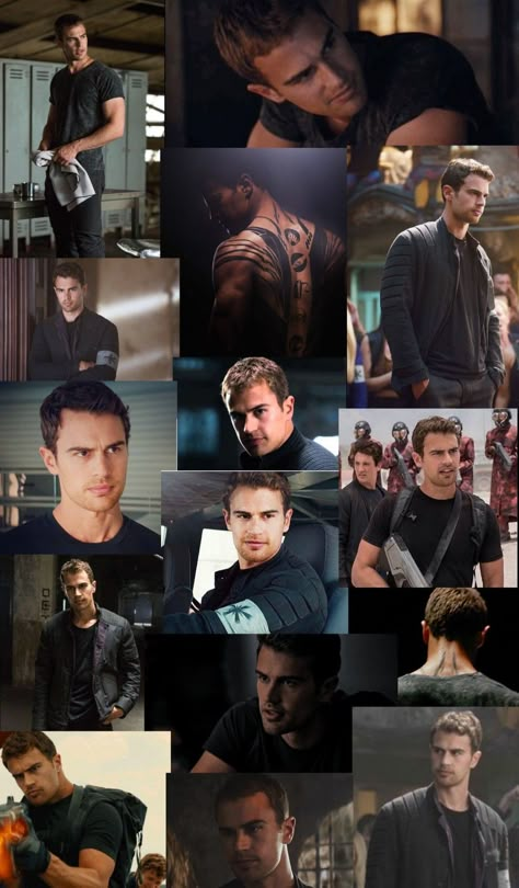 4 Divergent Theo James, Four Wallpaper Divergent, Four Eaton, Divergent Four Wallpaper, Theo James Collage, Tobias Eaton Wallpaper, Theo James Aesthetic Wallpaper, Tobias Eaton Aesthetic, Theo James Allegiant