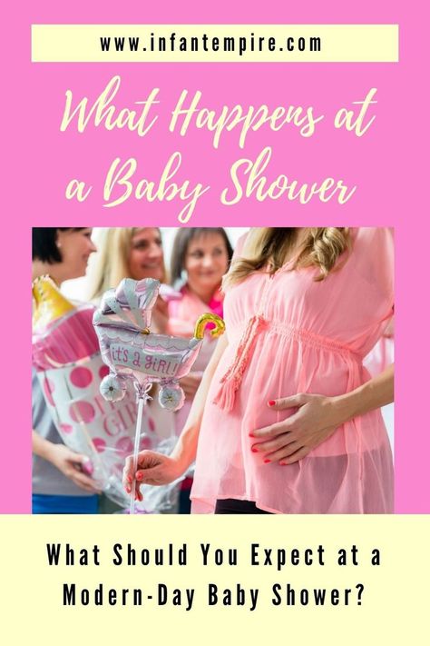 Baby showers are fun and carefree events, but you’ll want to be sure to follow a few guidelines to make sure that you’re as prepared as possible before attending this joyful event. Join us as we delve into some of the nitty-gritty details about what to expect, avoid, and bring to a baby shower! | What Is the Point of a Baby Shower? | Why Do People Host Baby Showers? | What Happens at a Baby Shower? | #babies #newborn #babyshower Baby Pictures At Baby Shower Parents, Baby Shower Baby Photos Of Parents, Who To Invite To Baby Shower People, When To Have Baby Shower Timeline, Baby Shower Etiquette, Baby Shower Host, Why Do People, Mom Hacks, Best Mom