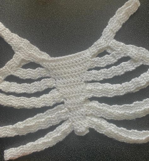 🦴Crochet Rib Cage Top | Skeleton Corset Top 🪼Order from links in bio #crochet #crochettop #corset #ribcage #ribs #crochetribcage #skeleton #skeletontop #smallbusiness #business #handmade Crochet Rib Cage, Skeleton Corset, White Costumes, White Top Women, Rib Cage, Corset Top, Other Colors, Crochet Top, Skeleton