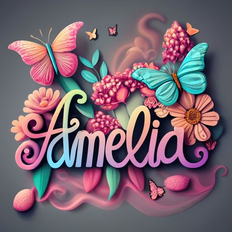 Amelia Name Art, Amelia Name, Phone Wallpaper Pink, Logo Design Art, Name Art, Cool Names, Cute Wallpapers, Phone Wallpaper, Iphone Wallpaper