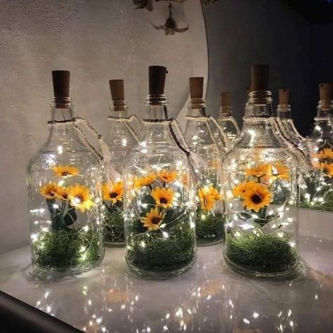 65+ Amazing DIY Spring Baby Shower Ideas For Your Little Sunshine Lila Party, Sunflower Wedding Decorations, Rustic Sunflower Wedding, Sunflower Centerpieces, Sunflower Party, Sunflower Baby Showers, Sunflower Themed Wedding, Sunshine Baby Showers, Summer Baby Shower