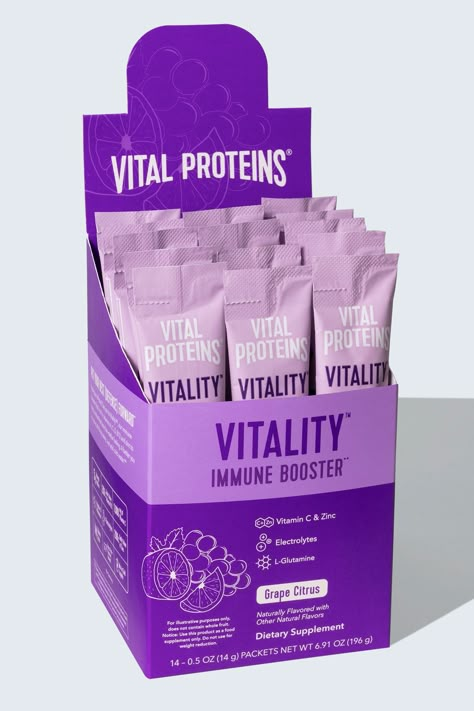 Our NEW Vital Proteins Vitality Immune Booster stick packs are here to help keep you at 100 — no matter the season! Our blend combines collagen, L-glutamine, vitamin C, zinc and electrolytes with Wellmune and Immuno-LP20, two clinically-proven ingredients that help boost your immune system. Coffee Extract, Vitamin C And Zinc, Immune Booster, Collagen Benefits, Vital Proteins, Boost Your Immune System, Immunity Booster, Daily Health Tips, Medical Health