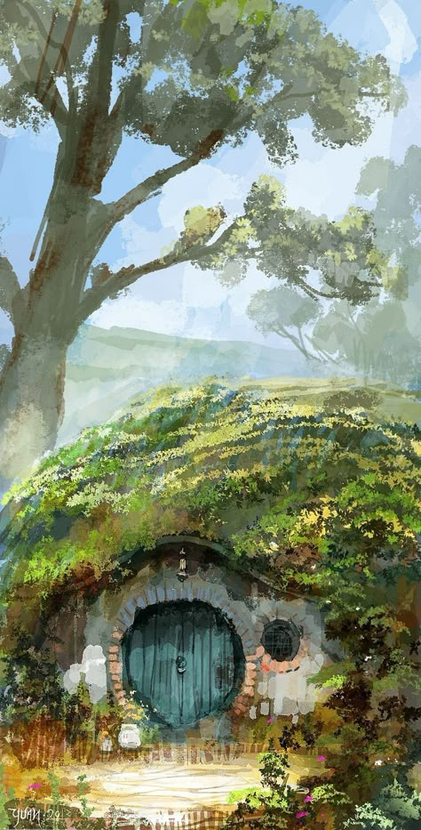 Hobbit Houses, Concerning Hobbits, Hole In The Ground, Middle Earth Art, Hobbit Art, There And Back Again, Tolkien Art, Lotr Art, Hobbit Hole