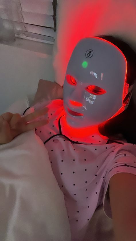 Red Light Therapy, Night Routine Led Light Mask Therapy, Red Light Mask, Red Light Therapy Mask, Account Ideas, Mask For Face, Blue Light Therapy, Face Machine, Light Mask, Light Therapy Mask