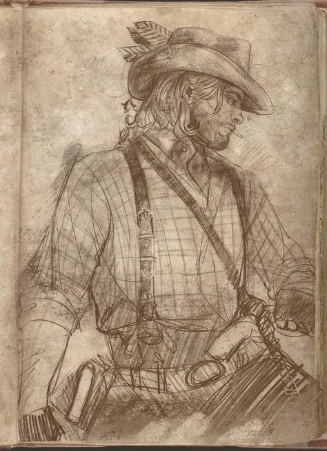 Arthur Morgan Fanart, Rdr2 Characters, Rdr2 Art, Western Gunslinger Art, Diary Inspiration, Moose Pictures, Random Games, Random Fanart, Cowboy Stuff