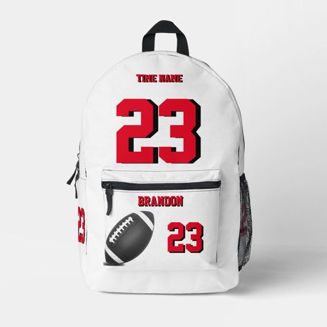 Football ball backpack high school Wrb Football Backpack, Football Ball, American Football, High School, Backpacks, Football