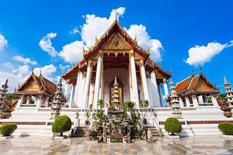 25 Awesome Temples To Visit In Thailand - The Crazy Tourist Bangkok Tourist, Bangkok Travel Guide, Thailand Tourist, Thailand Travel Destinations, Thailand Tourism, Bangkok Travel, Thailand Hotel, Chiang Rai, Religious Architecture