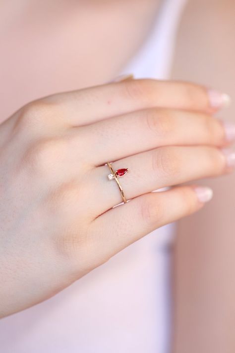 14k & 18k Genuine Ruby Ring / Natural Ruby Ring Available in | Etsy Buy Gold And Silver, Natural Ruby Ring, Rose Gold Diamond Ring Engagement, Evil Eye Necklace Gold, Ruby Ring Gold, Purple Amethyst Ring, Gold Necklace Indian Bridal Jewelry, Gold Rings Fashion, Gold Jewelry Simple