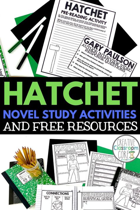 Hatchet Activities Middle School, The Hatchet Book Project, Hatchet Novel Study Activities, Hatchet Book Activities, Hatchet Book Project, Hatchet Activities, I Survived Books, Hatchet Novel Study, Hatchet Book