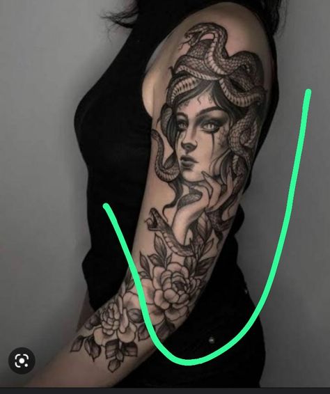 Scary Medusa Tattoo, Tattoo Cobra, Lower Arm Tattoos, Shoulder Tats, Full Arm Tattoos, Medusa Tattoo, Full Sleeve Tattoos, Full Sleeve Tattoo, Tattoo Art Drawings