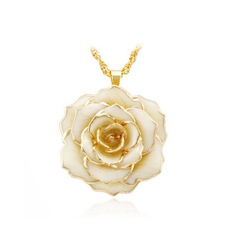 Amazon.com: ZJchao 30mm Golden Necklace Chain with 24k Gold Dipped Real White Rose Pendant: Clothing White Rose Jewelry, White Rose Necklace, Gold Rose Necklace, Gold Rose Flower, Gold Dipped Rose, Real Rose Petals, Best Anniversary Gifts, Antler Necklace, Evening Jewelry