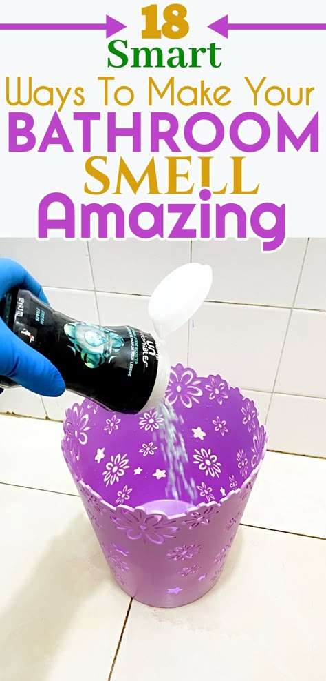 Create a refreshing and inviting bathroom atmosphere with these 18 amazing ways to make your bathroom smell great! 🚿✨ Say goodbye to unpleasant odors and hello to a delightful and soothing fragrance in your restroom. Discover ingenious tips and tricks to keep your bathroom smelling wonderful all day long. Explore natural DIY air fresheners, scented decor, and more to elevate your bathroom experience. 🌸🌿 #BathroomSmell #HomeFragrance #AromaTherapy #ScentedBathroom Bathroom Smell Hacks, Bathroom Hacks, Cleaning Hacks Tips And Tricks, Home Cleaning Hacks, Cleaning Bathroom, House Smell Good, Diy Cleaning Solution, Easy Cleaning Hacks, Bathroom Smells