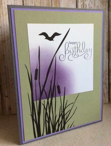 Birthday Card Ideas, Sympathy Cards Handmade, Silhouette Cards, Nature Card, Masculine Birthday Cards, Birthday Cards For Men, Masculine Cards, Handmade Birthday Cards, Card Sketches