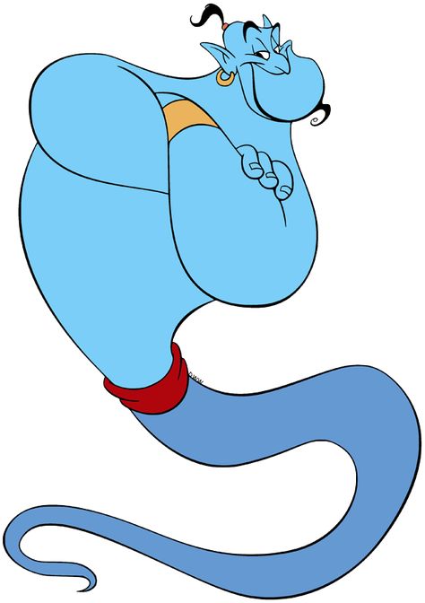 The Genie Aladdin, Aladdin And Genie, Genie Fanart, Genie Disney, Genie From Aladdin, Alladin Genie, Genie Tattoo Ideas, Aladdin Clipart, Genie Illustration