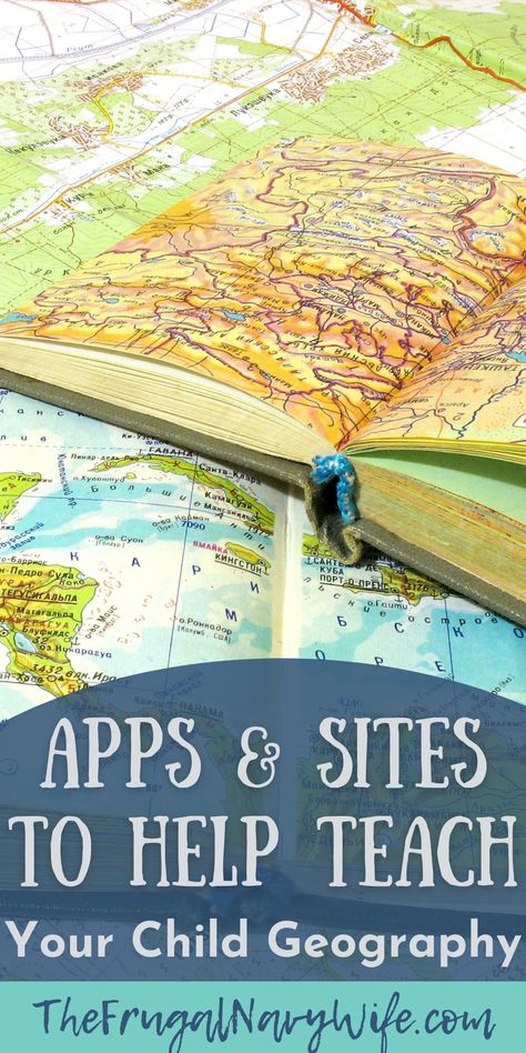 Have you ever wanted to teach your child geography? These tips are going to help you learn which apps are the best for learning geography. #teachyourchildgeography #frugalnavywife #geographyforkids #teachingyourchild | Learn how to teach your child geography | Frugal Navy Wife | Teaching your child | Homeschooling your child with geography | Apps | Homeschool Tools | Learning Geography, Geography Learning Tips, Teaching Geography Elementary, How To Teach Geography, Us Geography Homeschool, School Room Organization, Geography Picture Books, Homeschool High School Curriculum, Geography Quiz