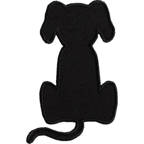 Dog Applique Designs | Sitting Dog Silhouette Applique Design                                                                                                                                                                                 More Dog Applique Patterns, Dog Applique, Silhouette Patterns, Silhouette Dog, Dog Outline, Sitting Dog, Creeper Minecraft, Logo Animal, Dog Quilts