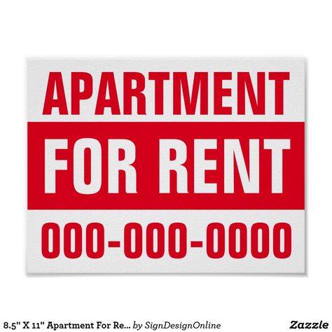 8.5" X 11" Apartment For Rent Paper Poster Real Estate Marketing Ideas, Custom Yard Signs, Birthday Signs, Lawn Sign, Vision Board Affirmations, Outdoor Flags, Personalized Business Cards, Real Estate Agency, Baby Shower Signs