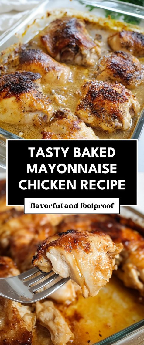 Image for Tasty Baked Mayonnaise Chicken Recipe Mayonnaise Chicken Recipe, Mayonnaise Chicken, Weekend Meals, Chicken Spices, Baked Chicken Breast, Marinated Chicken, Chicken Seasoning, Easy Baking, Chicken Recipe