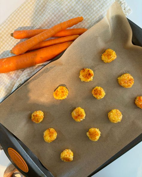 Carrot Cheesy Rice Balls - Eating With Zion Rice Balls For Baby, Cheesy Rice Balls, 11 Month Old Baby, Steamed Carrots, Cheesy Rice, Baby Meals, Baby Recipes, Baby Cooking, Risotto Rice