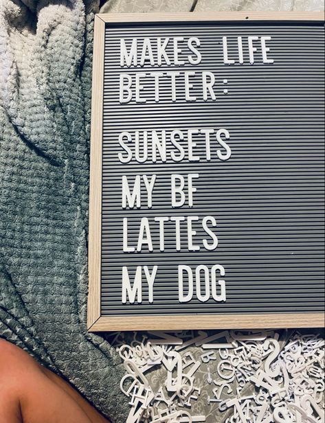 #letterboard #letterboardquotes #letterboardideas #dog #boyfriend #diy #halloween #sunsets Letter Board Quotes Dogs, Dog Boyfriend, Letter Board Ideas, Letterboard Signs, Letter Board Quotes, Dog Puns, Letter Boards, Board Quotes, About Dogs