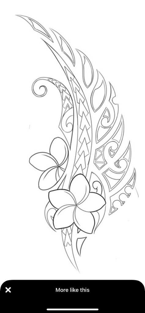 Polynesian Feather Tattoo, Leg Tattoos Women Polynesian, Pacific Island Tattoo Design, Hawaiian Knee Tattoo, Samoan Tattoo Designs Women, Polynesian Outline, Hawaiian Honu Tattoo, Maori Butterfly Tattoo, Polynesian Flower Tattoos Women