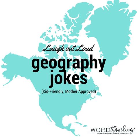 Laugh out Loud with these Funny Geography Jokes In our homeschool, our family adheres to the philosophy: “Homeschool is a Misnomer. We are hardly ever home, and it certainly doesn’t look like school.” One of our favorite ways to engage our boys in reading has always been kid-friendly jokes. I hope you like this assortment … Geography Jokes, Kid Friendly Jokes, Home Word, Laughing Out Loud, Homeschool Geography, Travel Luxury, World Geography, Laugh Out Loud, Travel Family