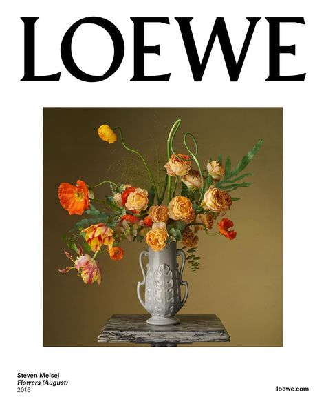 Med-res. Steven Meisel for Loewe - Flowers (August), 2016 Loewe Campaign, Saul Leiter, Campaign Photography, Tim Walker, Steven Meisel, Magazine Design, Graphic Design Inspiration, Illustrations Posters, Design Inspo