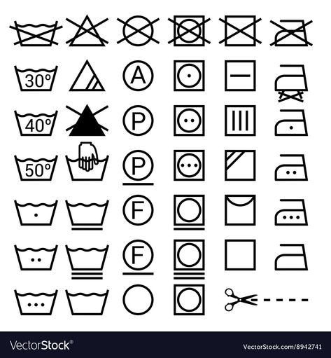 Washing Symbols Laundry, Clothes Branding, Laundry Care Symbols, Laundry Logo, Washing Symbols, Care Symbol, Laundry Icons, Laundry Symbols, Textures Art