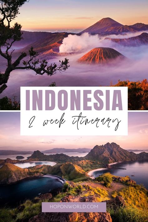 The Perfect 2 Weeks Indonesia Itinerary: Best Places to Visit • Hoponworld Indonesia 2 Week Itinerary, What To Do In Indonesia, Things To Do In Indonesia, Indonesia Travel Itinerary, Indonesia Itinerary, Travel Beautiful Places, Epic 2, Travel To, Gili Islands