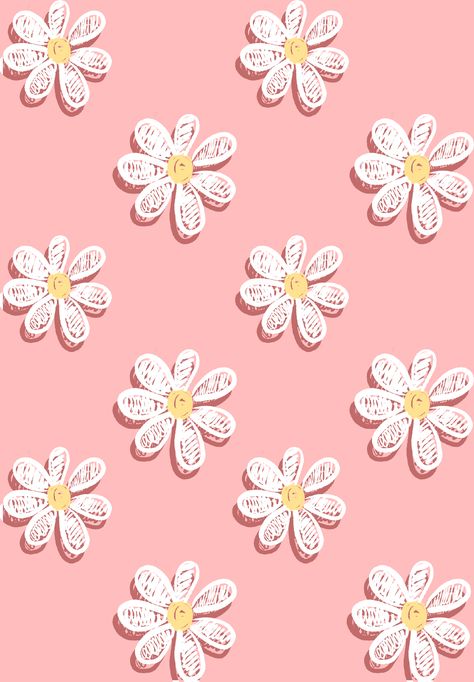 Daisy Iphone Wallpaper, Daisy Phone Wallpaper, Pink Daisy Wallpaper, Pink Daisies Wallpaper, Strawberry And Daisy Wallpaper, Daisy Aesthetic, Light Pink Daisy Wallpaper, Daisy Drawing, Daisy Background