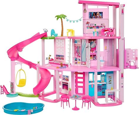 Barbie Coffret Maison De Poupée Mannequin Maison De Rêve, Design En Spirale Sur 3 Niveaux Et 10 Espaces De Vie, Avec Plus De 75 Accessoires, Jouet Enfant, A Partir De 3 Ans, HMX10 : Amazon.fr: Jeux et Jouets Dreamhouse Barbie, Barbie Dreamhouse, Barbie Doll House, Puppy Play, Little Tikes, Barbie Toys, Barbie Furniture, Barbie Dream House, Barbie House