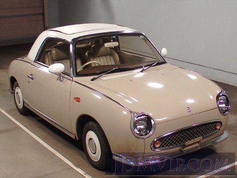 1991 NISSAN FIGARO  FK10 - http://jdmvip.com/jdmcars/1991_NISSAN_FIGARO__FK10-3mwlnMCzZglDyue-9181 1991 Nissan Figaro, Nissan Figaro, Jdm Cars, Retro Cars, Dream Car, Dream Home Design, Jdm, Car Door, 90s Fashion