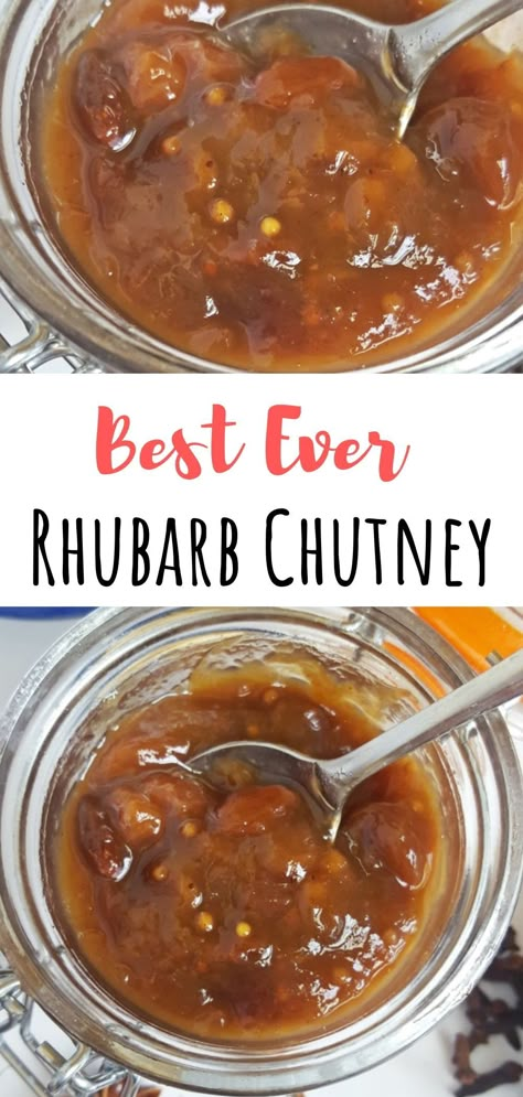 Rhubarb Chutney, Tangy Bbq Sauce, Chutney Recipe, Rhubarb Recipes, Chutney Recipes, Indian Spices, Jam Recipes, Great Food, Canning Recipes