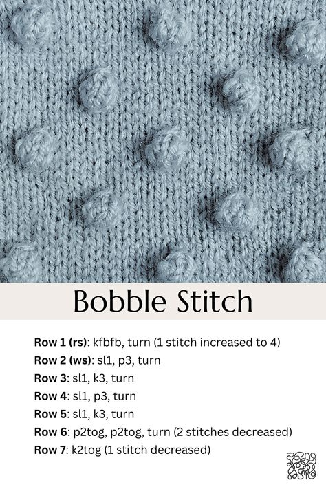 How to knit the bobble stitch, row by row instructions. #Bobblestitch #knitbobblestitch #knittingstitches Bobble Stitch Knitting, Bobble Stitch Pumpkin, Knitting Bubble Stitch, Bobble Knit Stitch, Bobble Stitch Cardigan, Purl Stitch Knitting, Bobble Stitch Knitting Pattern, Bubble Knit Stitch, Bobble Sweater Knitting Pattern