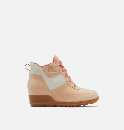 Women's Evie™ Sport Lace Bootie | SOREL Boot Sneakers, Lace Booties, Suede Fashion, Sorel Womens, Puma Fierce Sneaker, Unique Styles, Wedge Boots, Suede Booties, Shoe Game